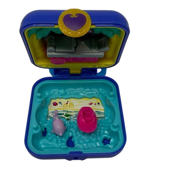 Polly Pocket Shani Tropical Beach Compact With Mobile Ice Cream Cart NO DOLL - Picture 6 of 16